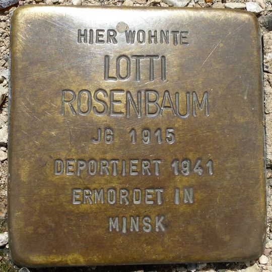 Stolperstein en memoria de Lotti Rosenbaum