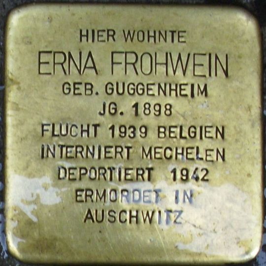 Stolperstein en memoria de Erna Frohwein