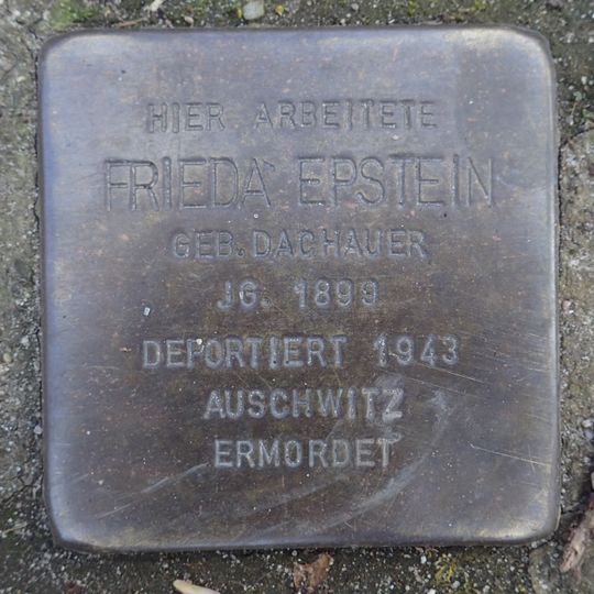Stolperstein dedicated to Frieda Epstein