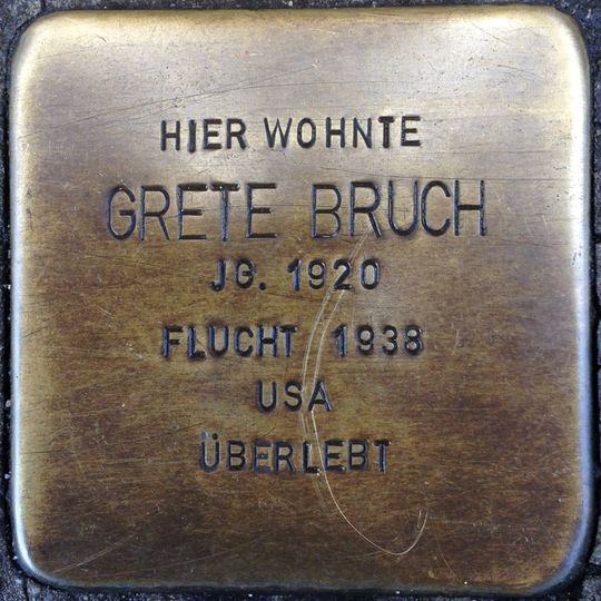 Stolperstein en memoria de Grete Bruch