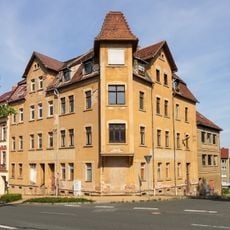 Doppelmietshaus (Hospitalstraße 1 und Waldheimer Straße 48) in Ecklage Hospitalstraße 1
