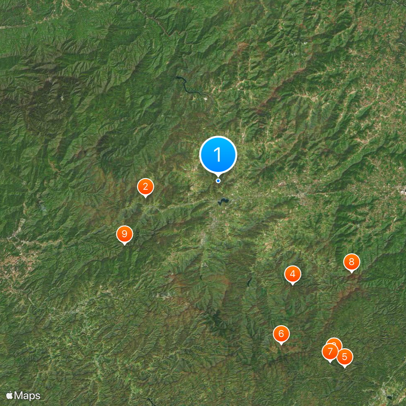 Contea di Haywood Mappa