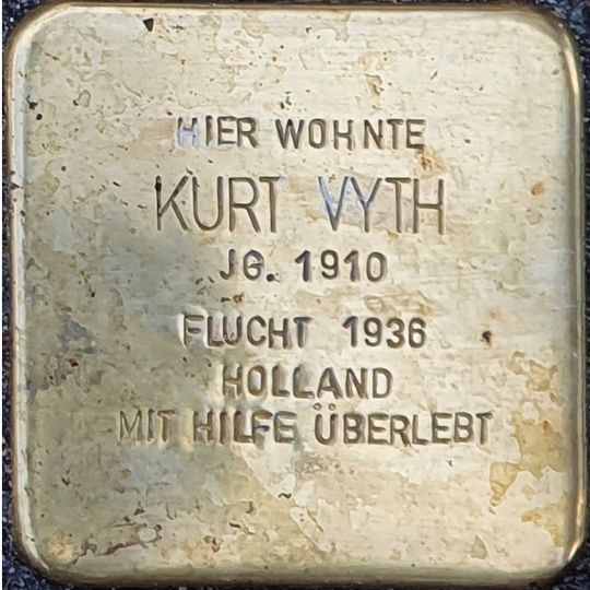 Stolperstein en memoria de Kurt Vyth