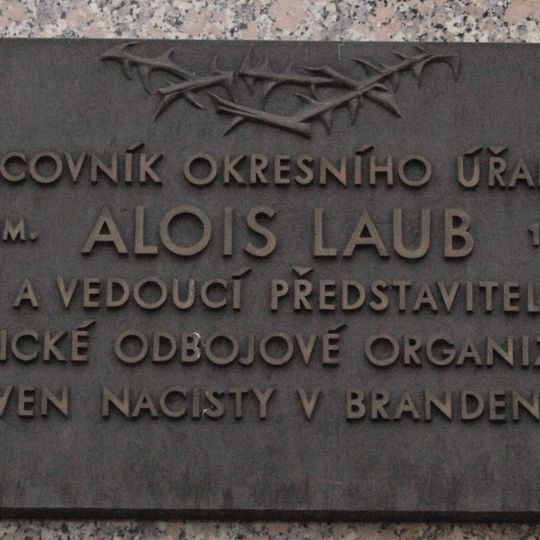 Pamětní deska Aloise Lauba v Příbrami
