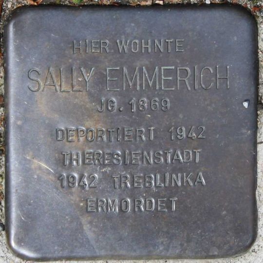 Stolperstein en memoria de Sally Emmerich