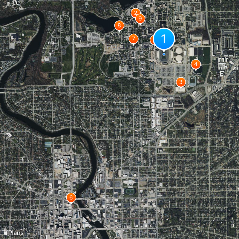 Notre Dame Stadium Mapa