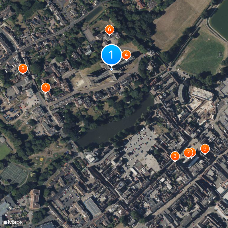 Cathédrale de Lichfield Carte