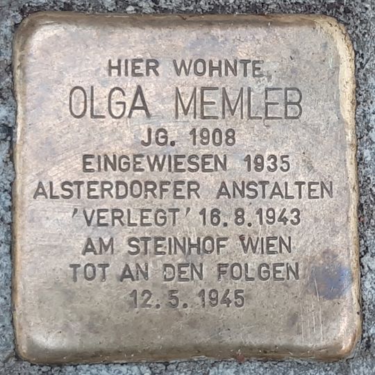 Stolperstein für Olga Memleb