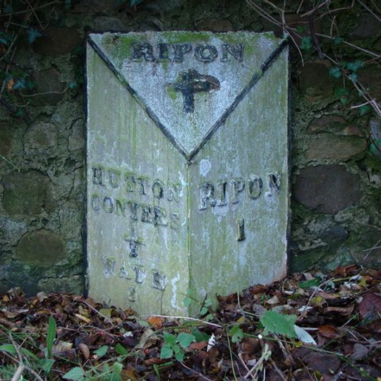 Milestone, A61 jct with Hutton Lane