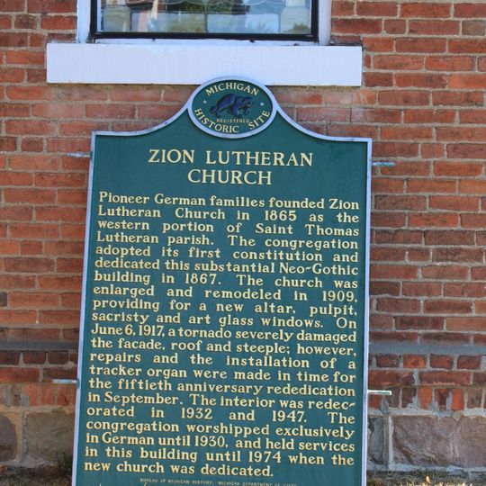 Zion Lutheran Church Historical Marker