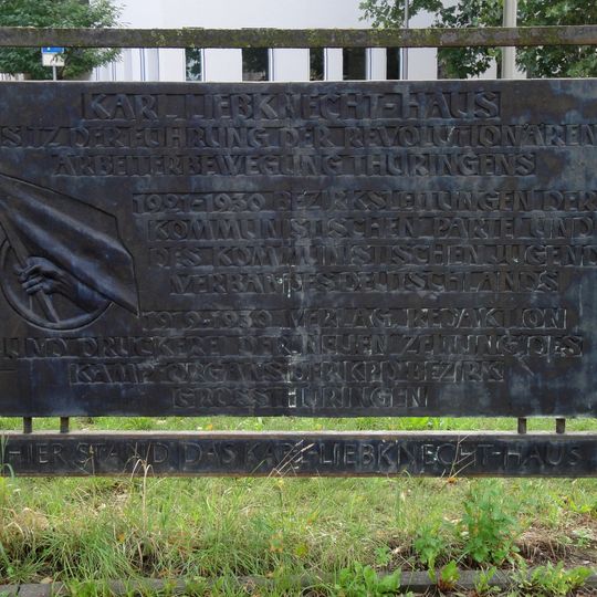 Commemorative plaque Karl-Liebknecht-Haus
