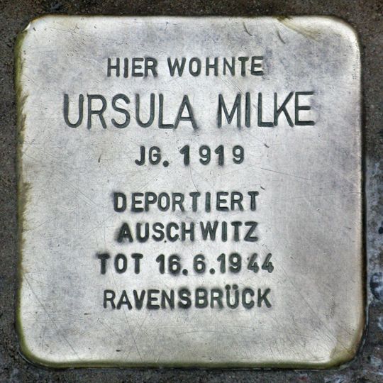 Stolperstein en memoria de Ursula Milke