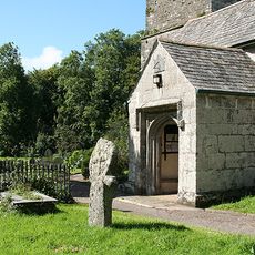 The Castle Goff Stone and Valley Truckle Cross in St Julitta's churchyard