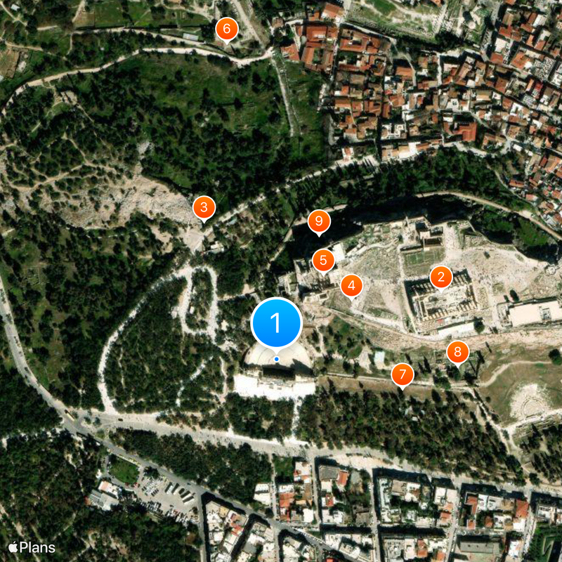 Odeon of Herodes Atticus Map