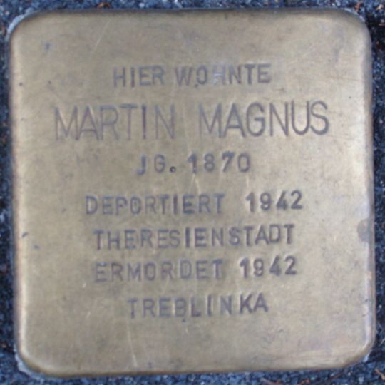 Stolperstein en memoria de Martin Magnus