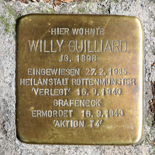 Stolperstein en memoria de Willy Guillard