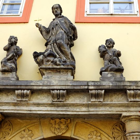 Statue of John of Nepomuk on the Modletice House