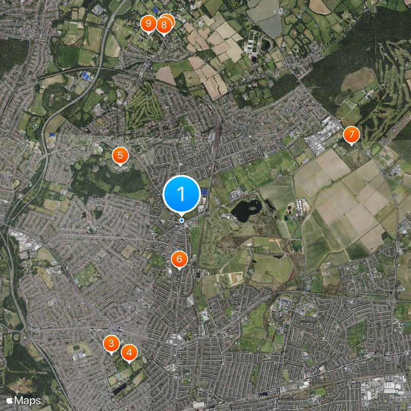 Ilford North Map