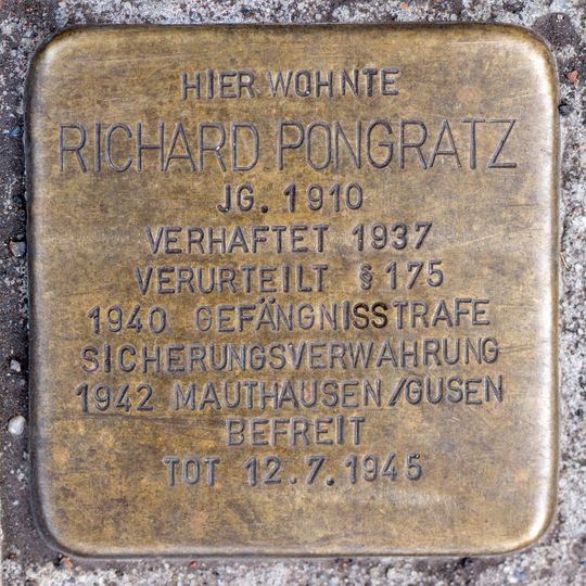 Stolperstein em memória de Richard Pongratz