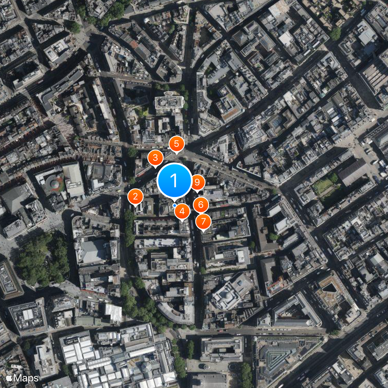 Noël Coward Theatre Mapa