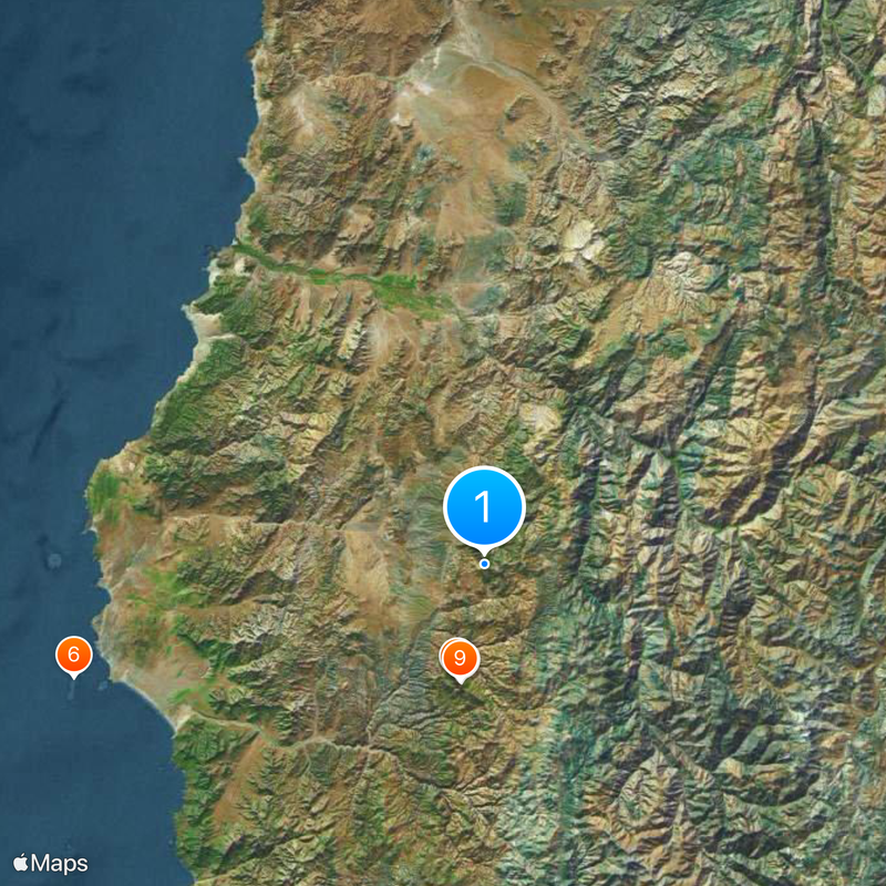 Giant Magellan Telescope Map
