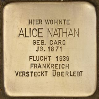 Stolperstein em memória de Alice Nathan