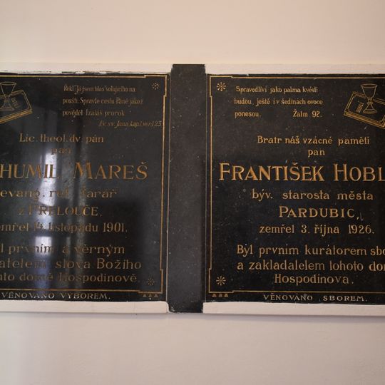 Pamětní deska Bohumila Mareše a Františka Hoblíka