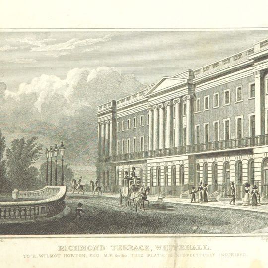 Richmond Terrace Balustrade And 5 Lamps On It