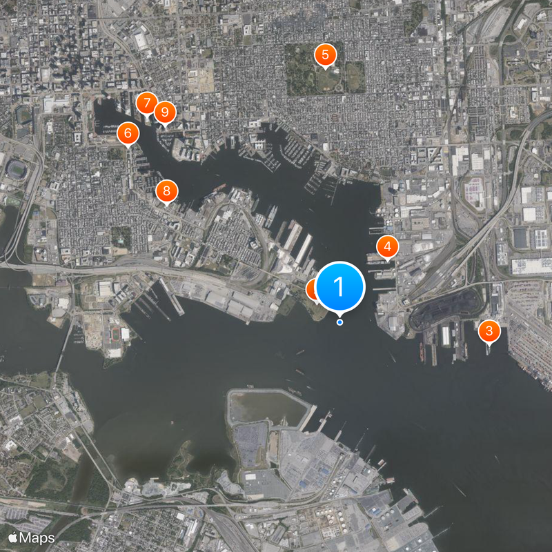 Fort McHenry Tunnel Map