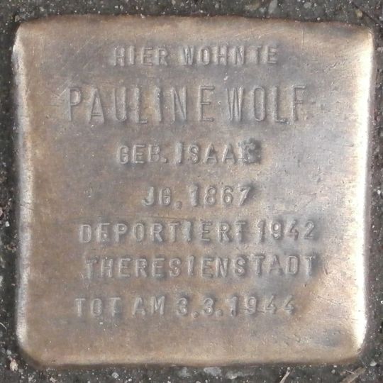 Stolperstein à la mémoire de Pauline Wolf