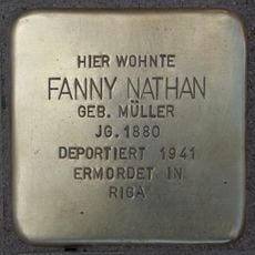 Stolperstein dedicated to Fanny Nathan