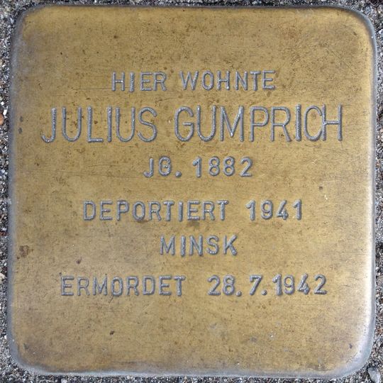 Stolperstein en memoria de Julius Gumprich