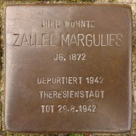 Stolperstein em memória de Zallel Margulies