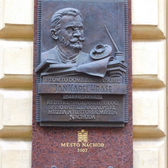 Jan Karel Hraše memorial plaque