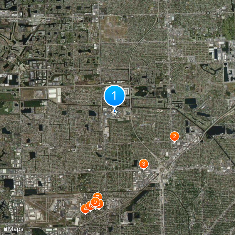 Hard Rock Stadium Mapa