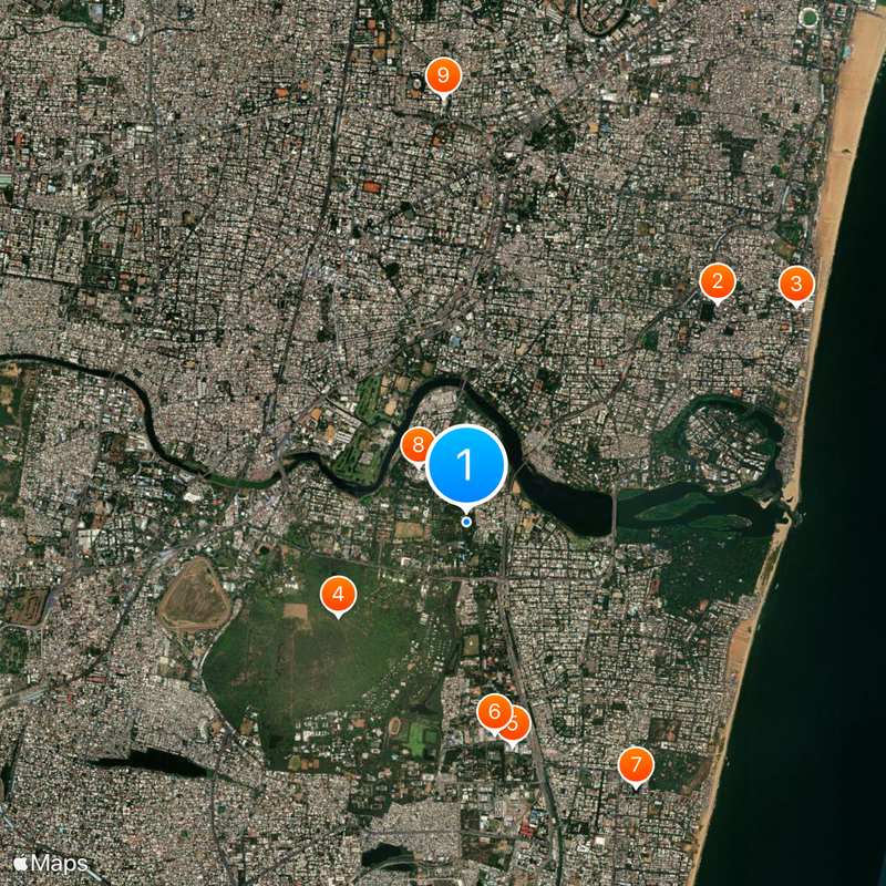 Birla Planetarium Kaart