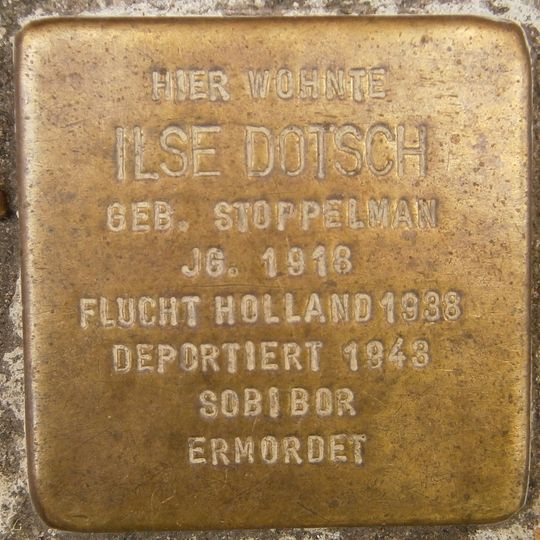 Stolperstein dedicated to Ilse Dotsch