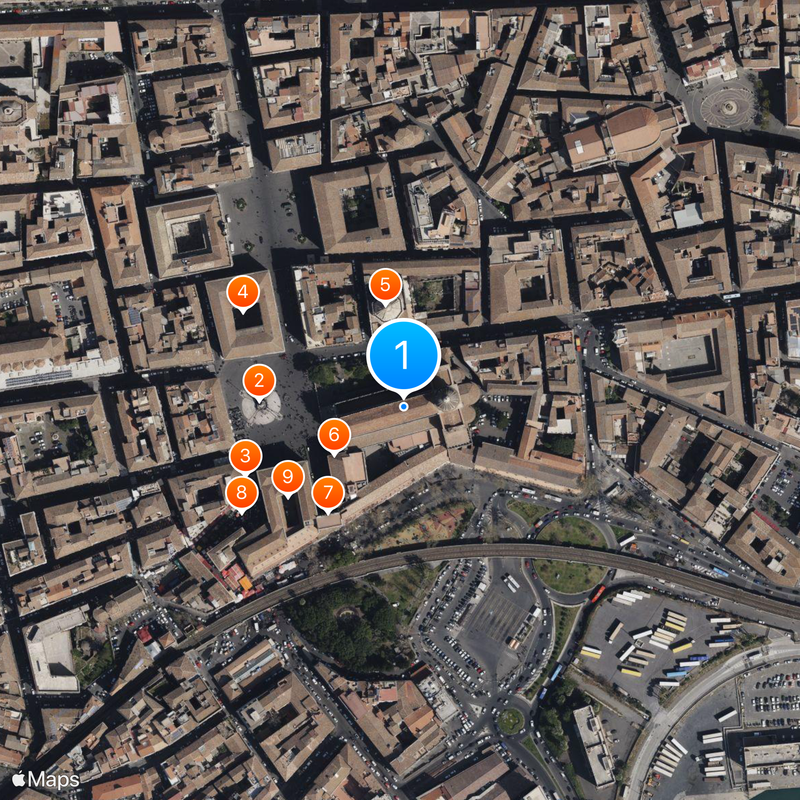 Catania Cathedral Map