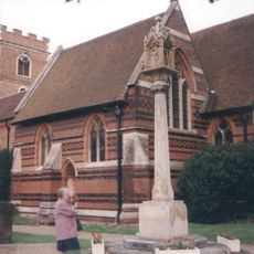 Chalfont St Peter War Memorial including the flanking memorial walls and radiating path network