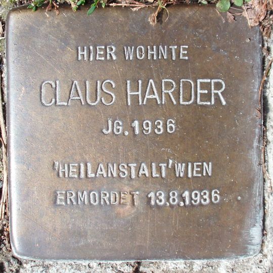 Stolperstein dedicated to Claus Harder
