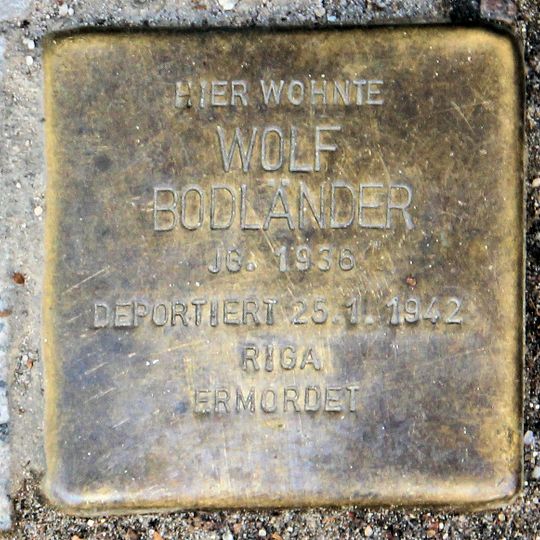 Stolperstein dedicated to Wolf Bodländer