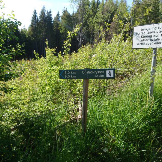 0,5 km Onstadkrysset & 9,0 km Askim