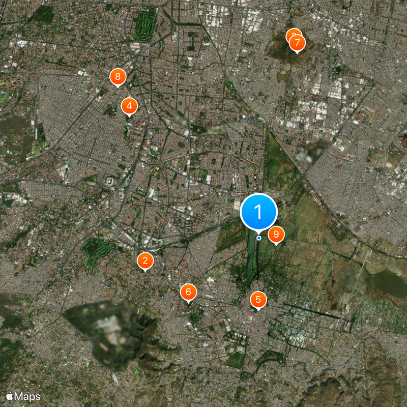 Lake Xochimilco Kaart