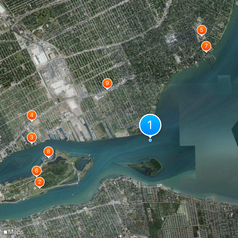 Detroit River Map