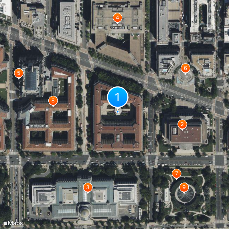 Robert F. Kennedy Department of Justice Building Mappa