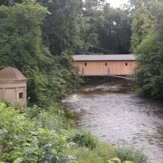 Lower wooden footbridge in Verdek