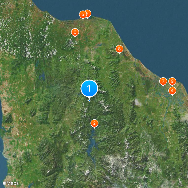 Titiwangsa Mountains Map