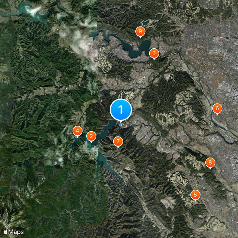Miyagase Dam Map