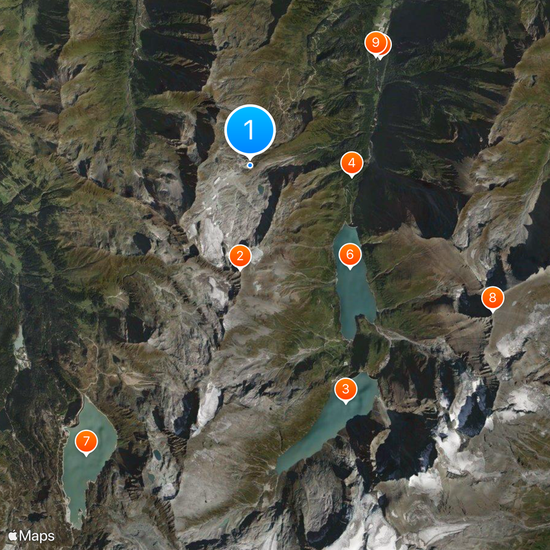 Glacial Aerial Tramway Kaprun III Mapa