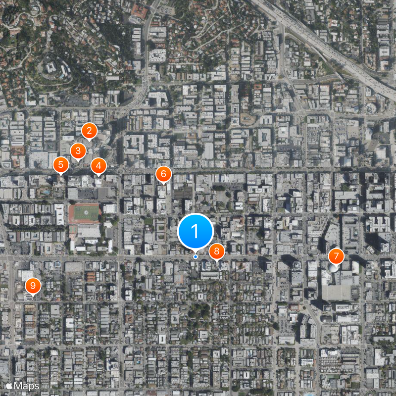 Sunset Sound Recorders Kaart